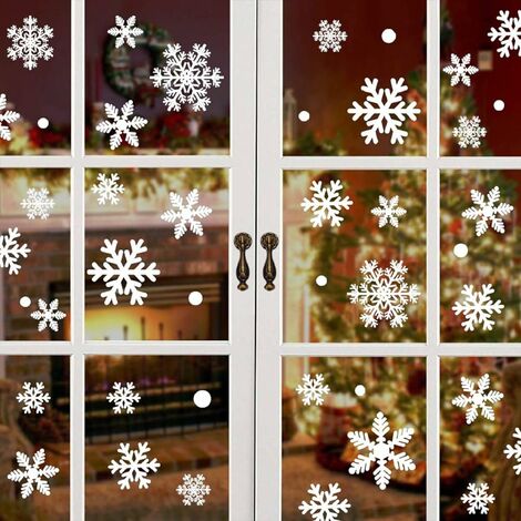 Noël Flocon De Neige Fenêtre Stickers Paillettes Noël maison décoration décor Noël Flocon De Neige Fenêtre Stickers Paillettes Noël maison décoration décor