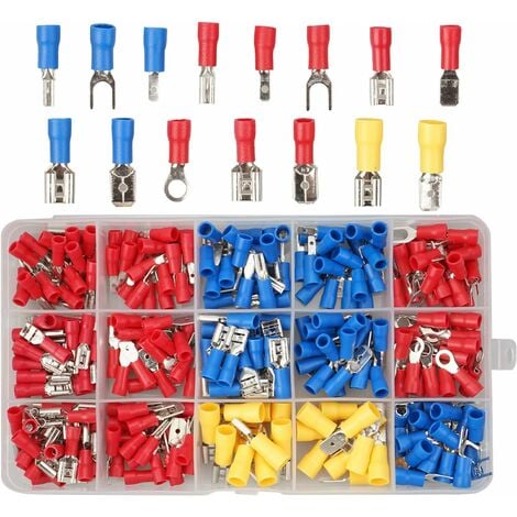 Kits de cosses électriques 120 Pcs, Connecteur électrique compact rapide  Câbles de bornier avec fil étanche fixe Écrous de levier connecteurs 2 /