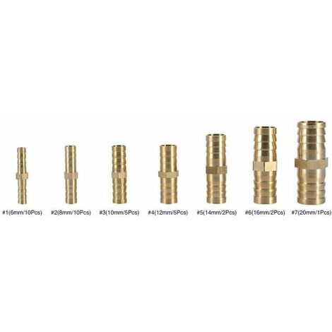 5 pièces barb bidirectionnel pour raccord de tuyau droit, raccord de tuyau  en laiton 12mm