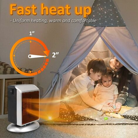 Chauffage électrique portable sans fil pour le camping, chauffage rapide,  batterie domestique, espace de bureau, tente