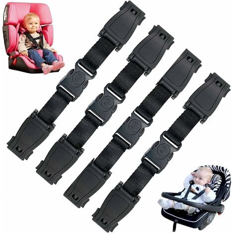 4 PCS Clip de ceinture de sécurité pour bébé Siège de voiture en nylon  Ceinture de sécurité pour enfant Ceinture de sécurité