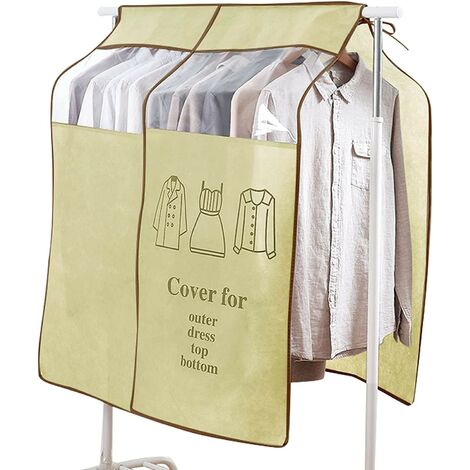 Tbest Housses anti-poussière pour vêtements Cintre de garde-robe de  couverture anti-poussière à la maison de deco pack