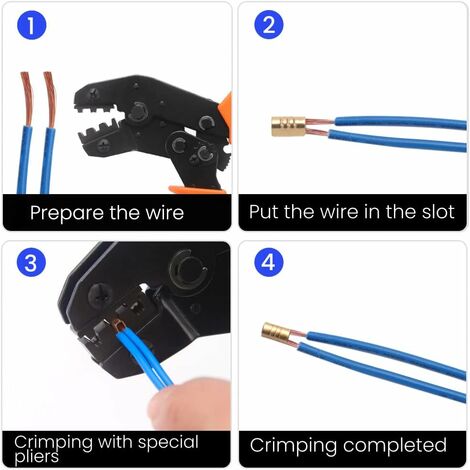 Bornes de connecteur de fil électrique, kit de sertissage de câbles  électriques
