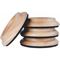 Tampons de protection pour pieds de meuble marron Disponibles en 6 couleurs Lot de 3 coupelles en bois massif KingPoint pour roulettes de piano à queue 
