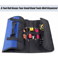 noir idéale pour usage extérieur sacoche pour tournevis sacoche de rangement pour outils Sacoche à outils enroulable avec 38 poches 