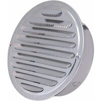 GRILLE MURALE EXTERIEUR INOX POLI 160mm