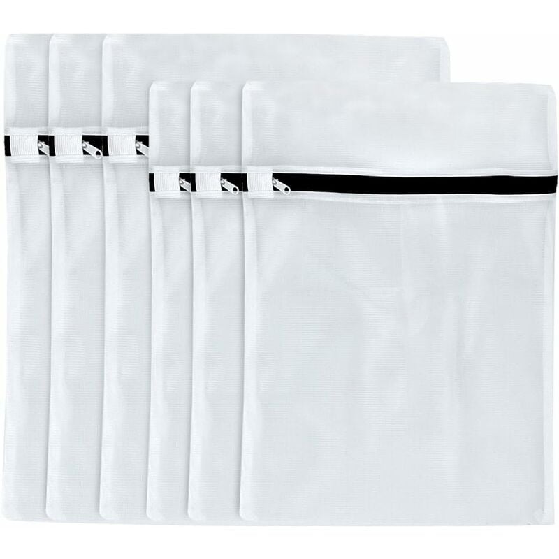 KISSFRIDAY Sacs de lavage en tissu maillés Fermeture par cordon de serrage et filet de protection pour vêtements lavables à la machine L 