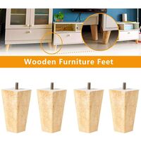 CanapÉs pré-percés 4x en bois de remplacement jambes meubles Pieds de Chaises