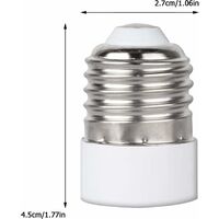 10 PCS E27 vers E14 Adaptateur de douille Adaptateur Convertisseur Support de convertisseur dadaptateur de douille de lampe pour ampoule intelligente à économie dénergie halogène LED blanc 