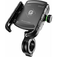 etc Samsung Huawei Support de téléphone portable pour moto rotatif à 360 ° Tiakia Support de téléphone portable vélo universel pour smartphone de 3,5 à 7 pouces iPhone GPS 