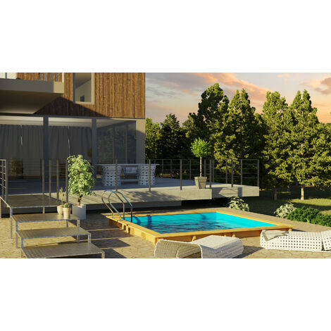 Piscine bois CITY 2,25m x 2,25m x H:0,68m