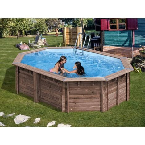 Piscine bois BAMBU 5,35m x 3,35m x H: 1,30m