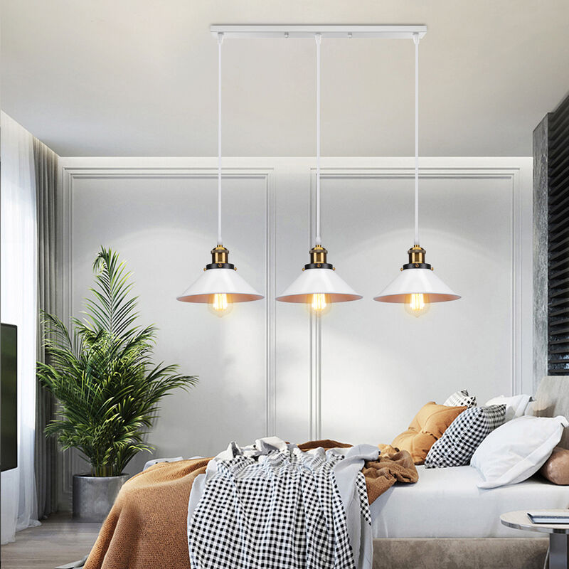 LEDKIA LIGHTING Lampada a Sospensione Metallo e Vetro Bernie Ambra per Sale, Soggiorno, Cucina, Camera