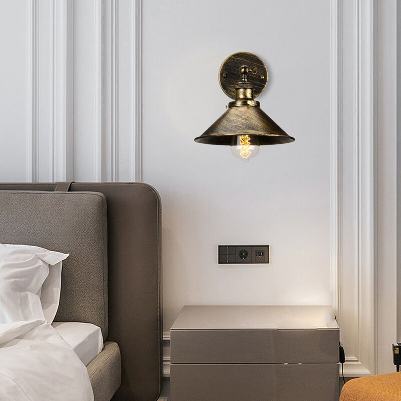 Lampada Da Parete Vintage Industriale - Metallica Nero, E27, Per Interni, Stile Edison - Foto 6