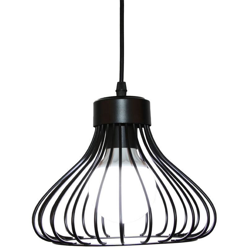 Ganeed Lampadario moderno in cristallo Lampada vintage in metallo opaco  appesa con pendente nero 7 luci : : Illuminazione