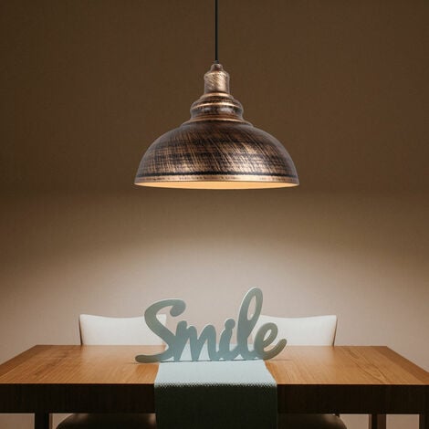 Confezione da 2 Lampadario Industriale Retrò Fatto di Metallo Lampada a Sospensione E27 per Soggiorno, Camera da Letto, Ristorante Bronzo