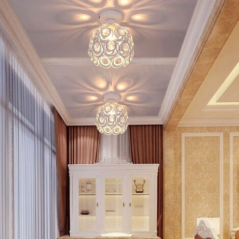 NETTLIFE Plafoniera con paralume in tessuto rotondo 38CM E27 moderna lampada da soffitto per camera da letto | Leroy Merlin