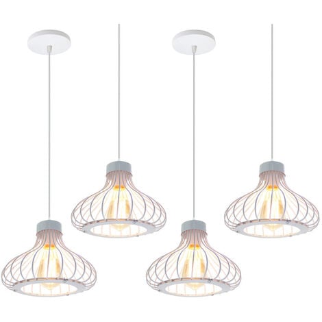 E27 Lampadario A Sospensione Moderno Lampada Da Soffitto Metallo Gabbi - Foto 2