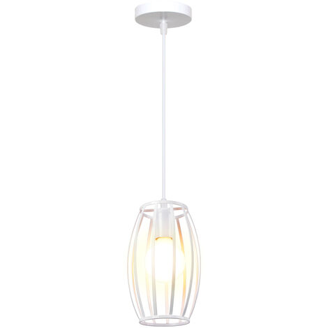 E27 Metallo Lampada a Sospensione Industriale Vintage Lampadario Gabbia Diamante Lampada per