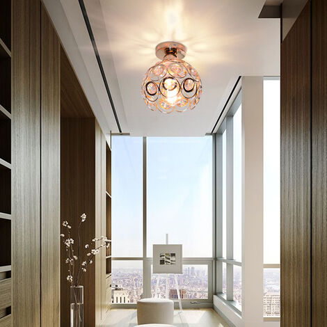 Plafoniera Cristallo Corridoio Moderno, Lampade a soffitto Ingresso Semi Incasso