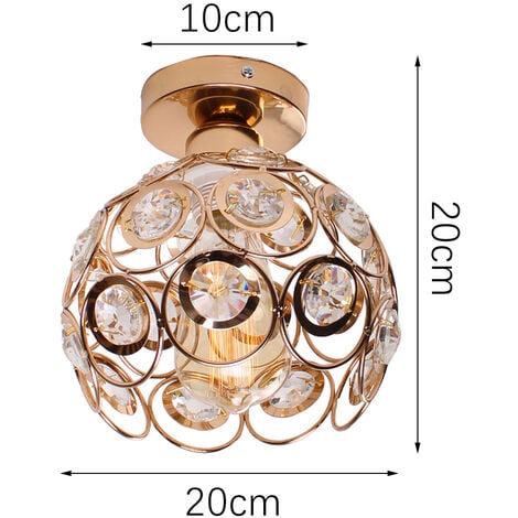 Plafoniera Moderna A LED In Cristallo Oro - Lampada Soffitto Dimmerabile Per Interni - Foto 4