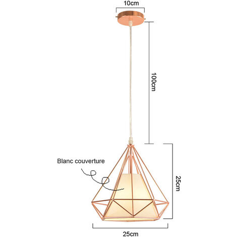 Lampada a Sospensione, 3 Luci Plafoniera in Industriale Stile con 20cm