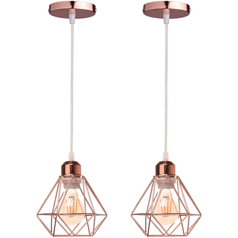 IDEGU Lampada A Sospensione Industriale 25CM Diamante Retrò