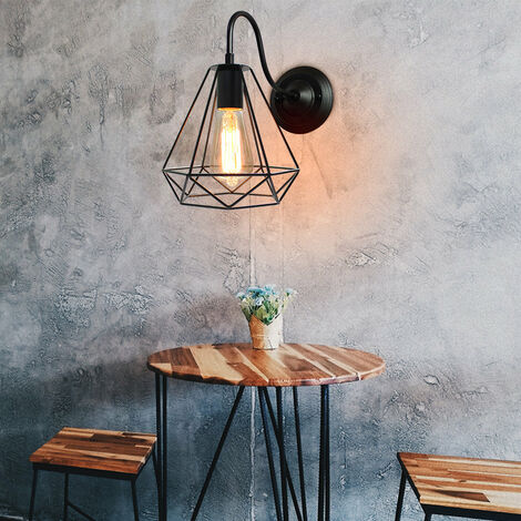 Lampada Da Parete Vintage Industriale - Metallica Nero, E27, Per Interni, Stile Edison - Foto 8