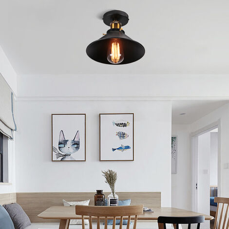 Lampada a sospensione stile industriale vintage BATORE W1 Nero - Lampade Vintage e Industriali