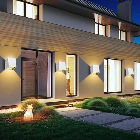 2X Applique LED per Interno, 12W Moderna Lampada da Parete in Alluminio,  Lampada Angolo del Fascio