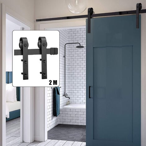 2M Kit Porta Scorrevole Binario per Porta Sospeso Scorrevole per Camera da Letto Bagno