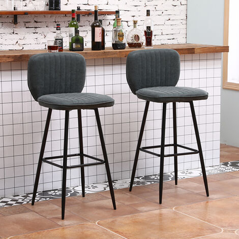 Foroo Bar Stools Set Of 2 Velvet Fabric, Best Bar Stools With Arms And Legs