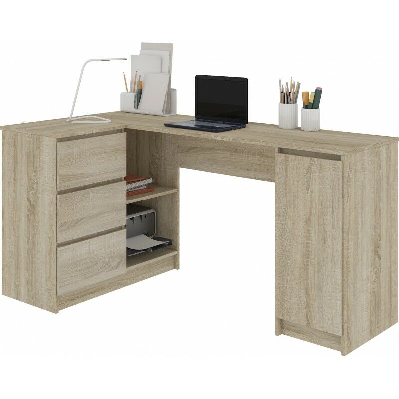 HOMCOM Scrivania con Libreria per Camera, Scrivania Ufficio, Scrivania  Porta PC in Legno Multicolore, 120x60x148cm Camera Ufficio Moderna  Multicolore