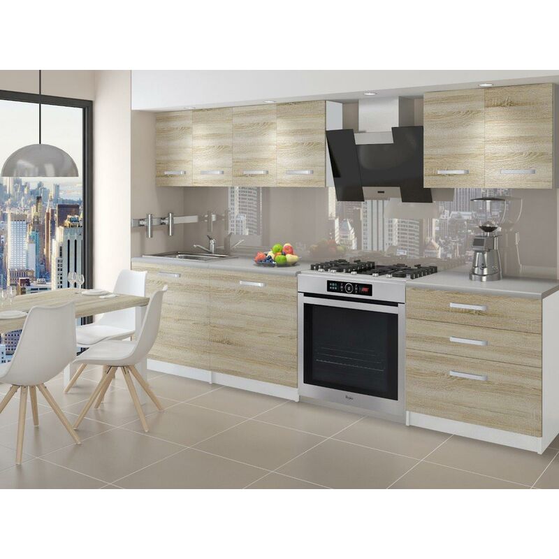 NOORA Cucina Componibile Componibile + Lineare L 180 cm 6 pz Piano di  lavoro INCLUSO Set di mobili da cucina