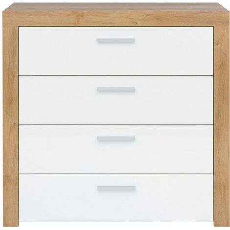 LUIZI - Cassettiera in stile scandinavo soggiorno/ufficio/stanza della gioventù - 90x88x39 - 4 cassetti spaziosi - Mobili soggiorno