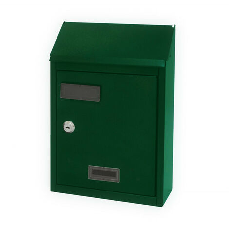 Cassetta Postale acciaio verniciato verde cm 18x6x25 - Modello Fitzgerald 