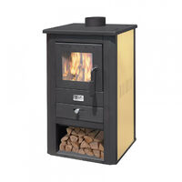 Stufa legna avorio Kw13 - cm 51x45x94h - Modello Pallade