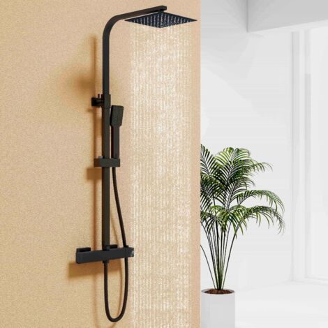 DUSCHPARADIES Thermostat Duscharmatur Regendusche Duschset Mit Handbrause