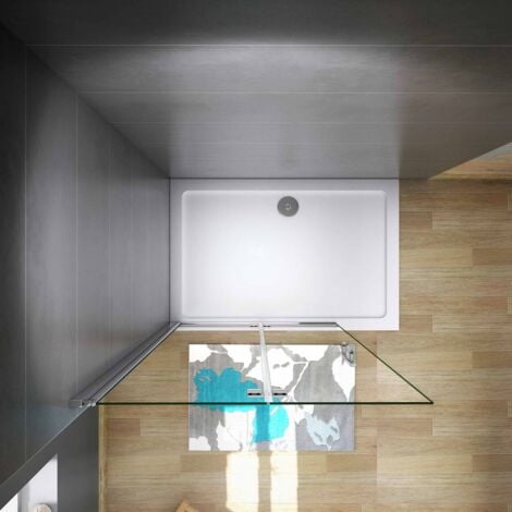 120x185cm Walk in Faltbar+drehbar Nano ESG Glas Duschwand Duschtür Duschabtrennung Dusche