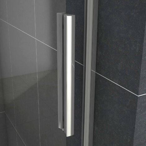 110X195cm Duschabtrennung Nischentür Schiebetür Duschkabine Duschwand 6mm Echtglas ESG Glas Dusche Duschtür