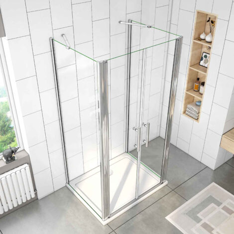 U-Duschkabine Pendeltür 90x80x90cm (Seitenwand:90cm) U-FORM Duschkabine Duschabtrennung