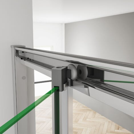 76x185cm Nischtür Falttür Duschabtrennung Duschwand ESG Glas Duschkabine Dusche