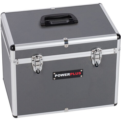 Powerplus Handkreissäge Set mit W 45° Koffer 4 Sägeblättern und Schnitte 1200