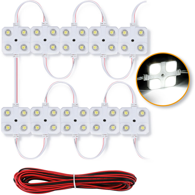 AUDEW 12V 40LED Kit luci interne ultra luminose per auto 12V bianco 40 LED  per camper roulotte barca auto ZebraA