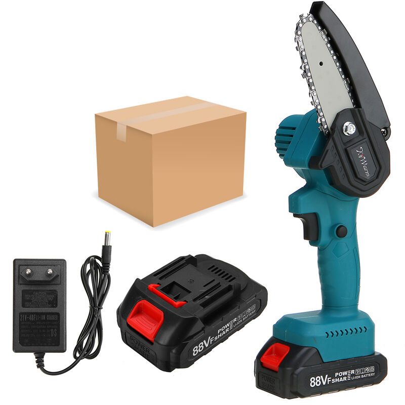 88V Power Chainsaw 3000W Mini motosega a batteria - 6 pollici cordless - con  2 batterie