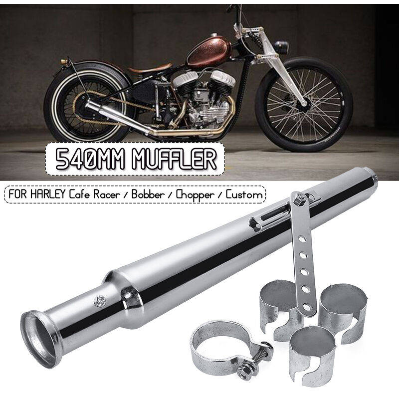 1x Silenziatore Cocktail Shaker Tulip Bell End Per Harley Cafe