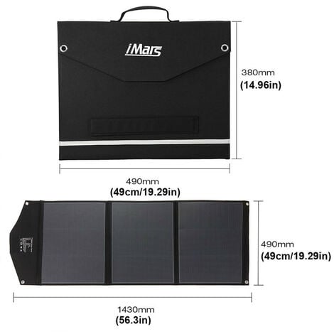 iMars SP-B150 150W 19V Pannello solare Caricabatteria monocristallino  superiore impermeabile esterno per telefono da campeggio