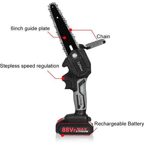 Mini Motosega A Batteria 48V 6 Pollici Lubrificata Olio - Foto 7