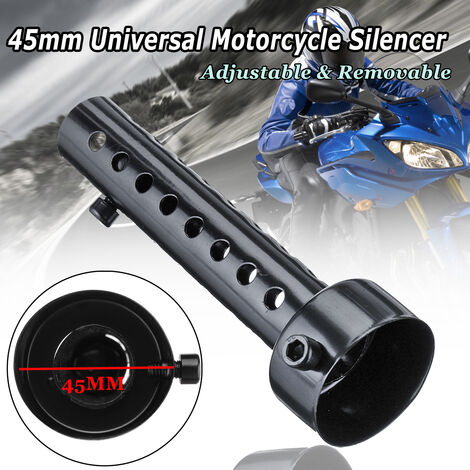 Il tubo di scarico per inserto per motocicletta in metallo universale da 45  mm può silenziatore per deflettore per moto ZebraA