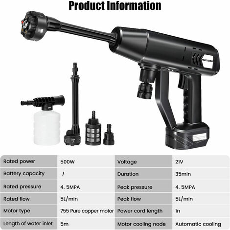 Idropulitrice a doppia batteria 24V alta pressione portatile lavaggio auto  91605